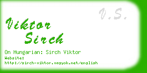 viktor sirch business card